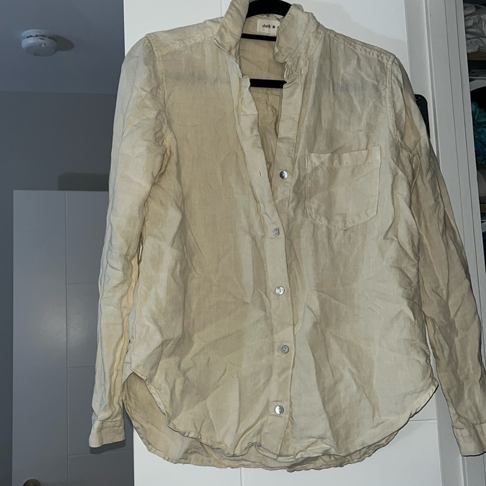 Beige Button Down